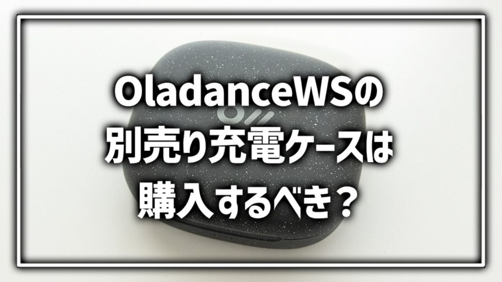 Oladance Wearable Stereo ウェアラブルステレオ 充電ケース 別売り いらない 必要 買うべき